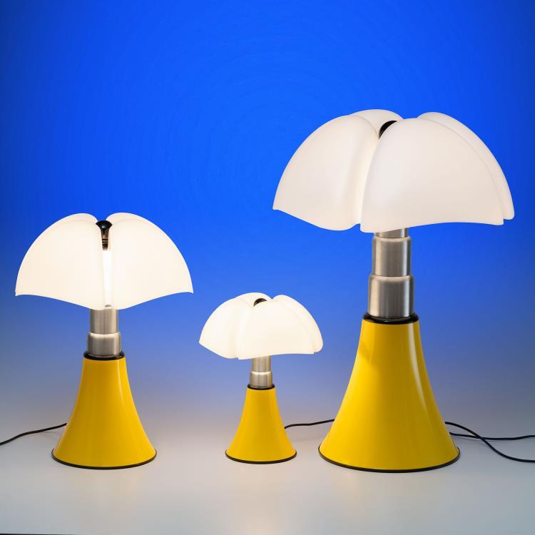 Lampe Dimmer LED pied télescopique H50-62cm PIPISTRELLO MEDIUM Jaune