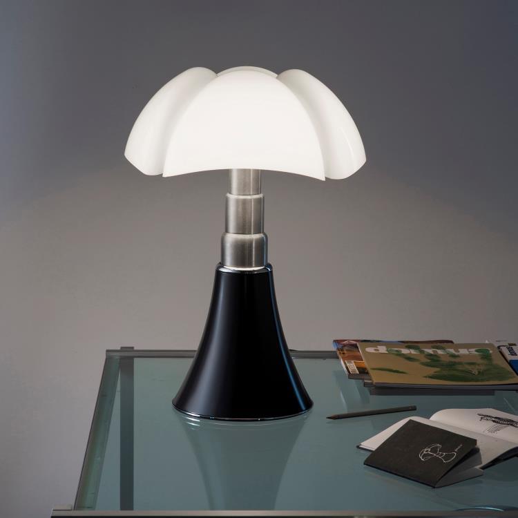Lampe Dimmer LED pied télescopique H50-62cm PIPISTRELLO MEDIUM Noir