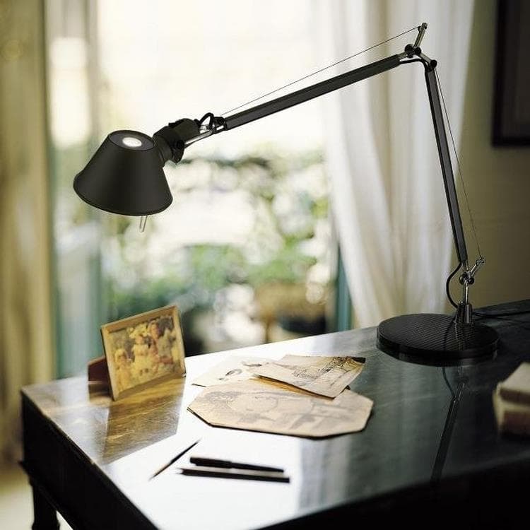 TOLOMEO MINI Lampe de bureau H54cm aluminium noir Artemide - LightOnline