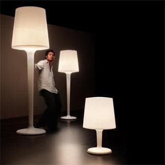 Lampadaire LED lampadaire salon lampe design interrupteur à pied, métal  nickel opale, 28W 1640lm blanc chaud, H 130 cm, ETC Shop: lampes,  mobilier, technologie. Tout d'une source.