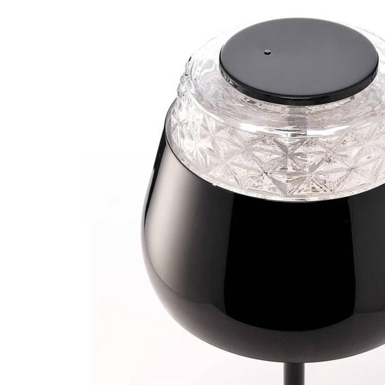 Lampe à poser LED Cristal/Métal H45cm VALENTINE Noir