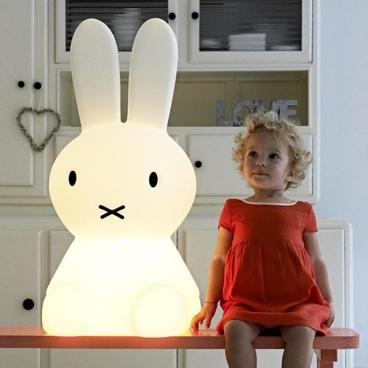 Lampe de sol LED Lapin H80cm MIFFY XL Blanc