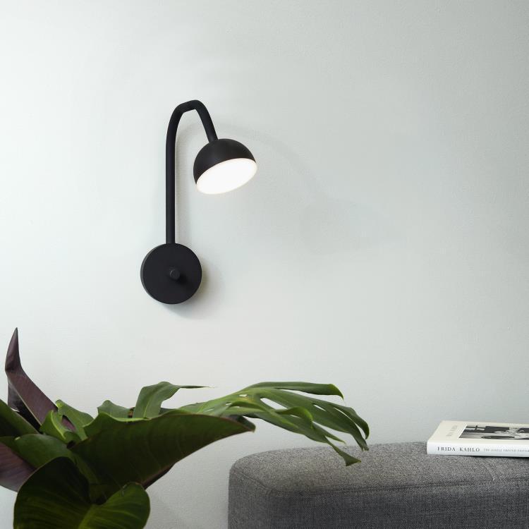 Applique LED avec interrupteur Acier H28cm BLUSH Noir