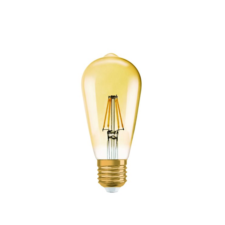 Ampoule LED filament Edison E27 Ø6,4cm 2400K 7.5W = 55W 710 Lumens Dimmable OSRAM 