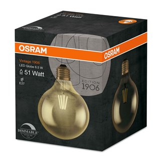 OSRAM Ampoule LED filament standard E27 Ø6cm 2700K 7W = 60W 806 Lumens Osram  - LightOnline