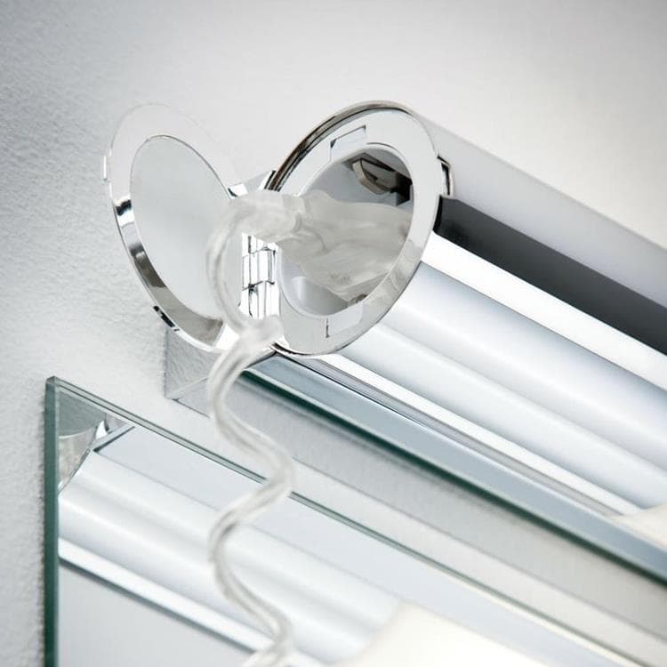 Applique LED de salle de bain avec Prise Métal L70cm ORGON Chrome