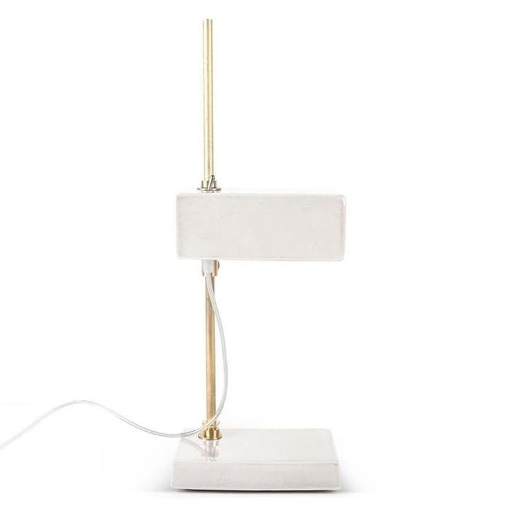 TEMPLATE-Lampe de bureau Céramique / Laiton H55cm Blanc