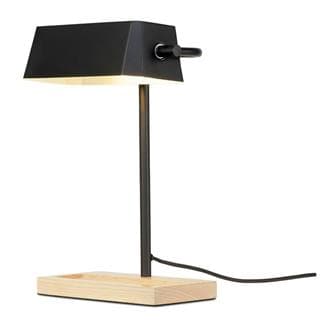 Lampe de bureau Design - Noir et bois - Léonie & France