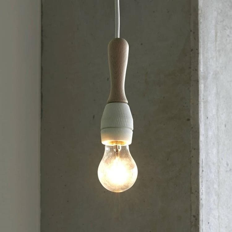 Lampe à poser Baladeuse Céramique & Bois L500cm STUDIO SIMPLE Blanc