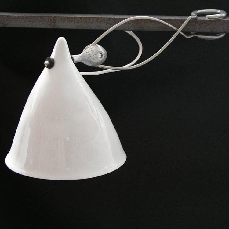 Lampe pince métal Sily blanche H43cm - Centrakor