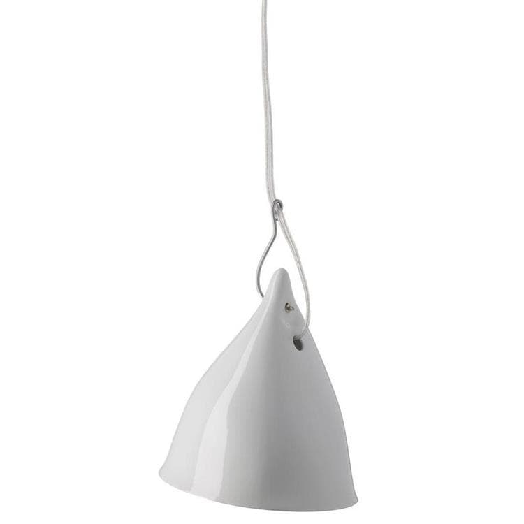 Suspension Porcelaine Ø16cm CORNETTE blanc émaillé