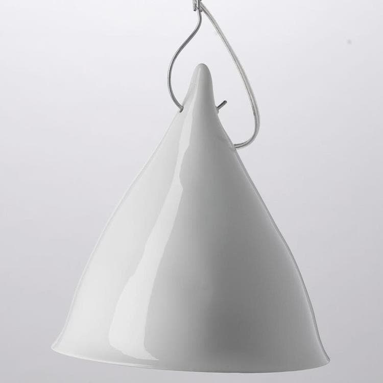 Suspension Porcelaine Ø26cm CORNETTE blanc émaillé