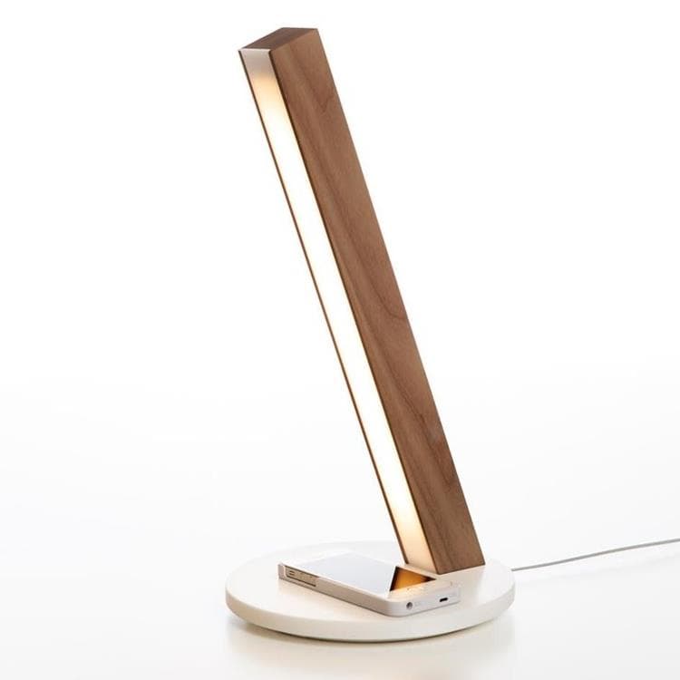 LED40 TABLE Lampe de bureau LED Bois Tactile avec Chargeur à Induction  H40cm noyer Tunto - LightOnline