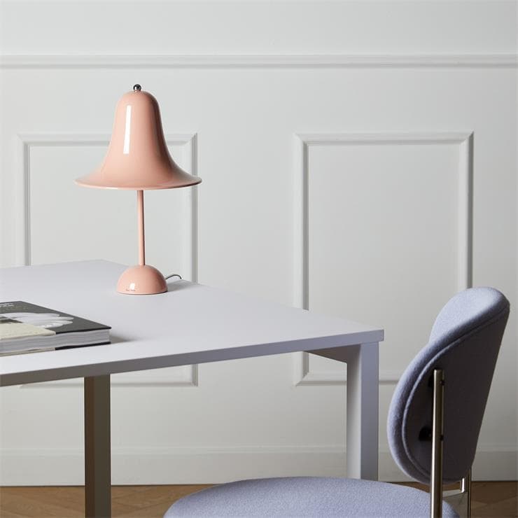 Lampe à poser Métal H38cm PANTOP vieux rose