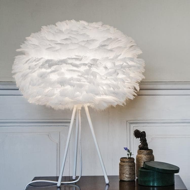Lampe à poser Plume Trépied Blanc Ø35cm EOS MINI Blanc