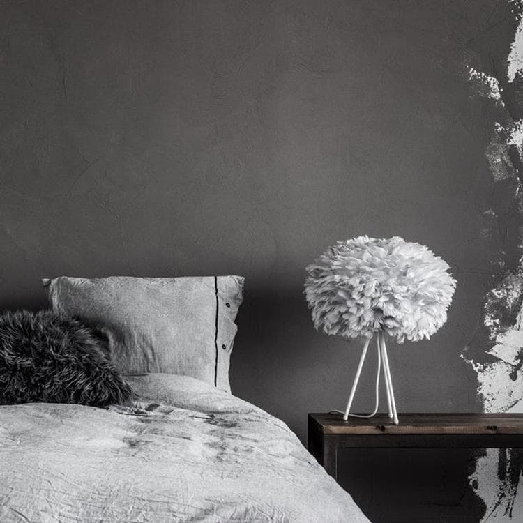 Lampe à poser Plume Trépied Blanc Ø35cm EOS MINI Gris