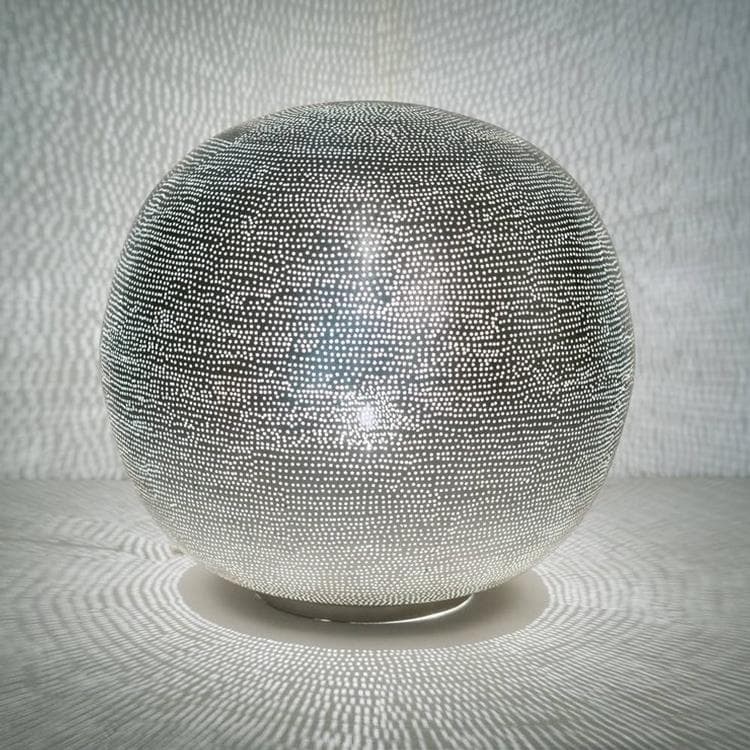 ball filisky-lampe à poser boule métal perforé ø40cm