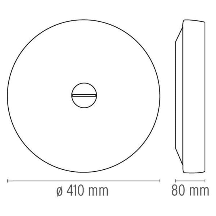 Applique ou Plafonnier de salle de bain Ø40cm BUTTON Blanc