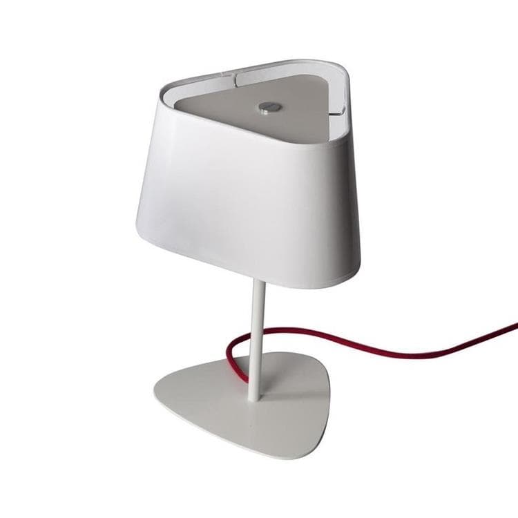 Lampe à poser H35cm PETIT NUAGE blanc câble rouge