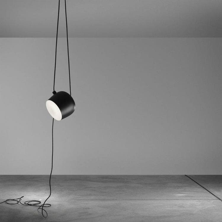 Suspension LED Aluminium Ø24cm AIM Noir