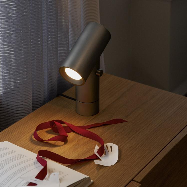 Lampe à poser LED 2 lumières avec Variateur H26.2cm BEAM Noir