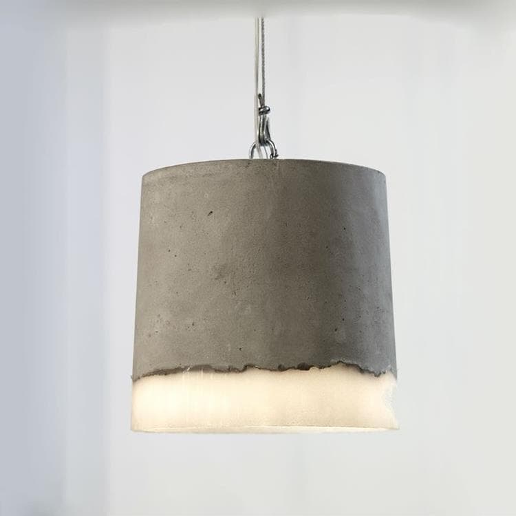 Suspension Béton/Silicone Ø18,5cm CONCRETE gris