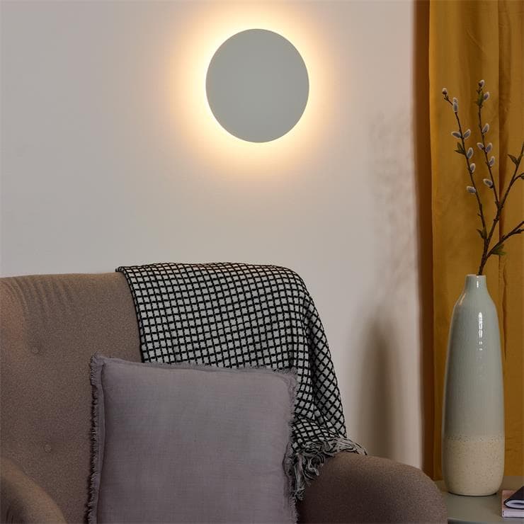 Applique murale LED Ronde Métal Ø25cm EKLYPS LED Blanc