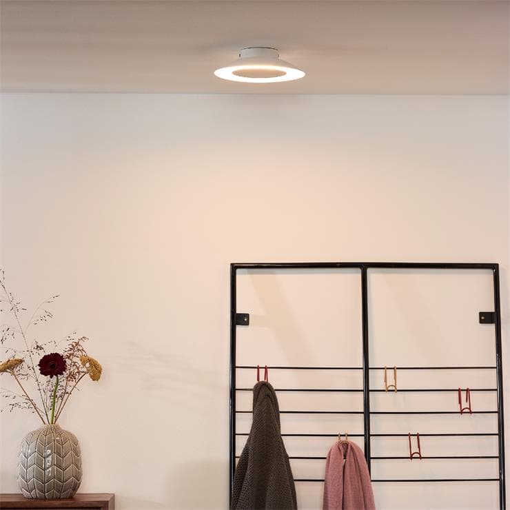 Plafonnier LED rond en métal Ø21.5cm FOSKAL Blanc