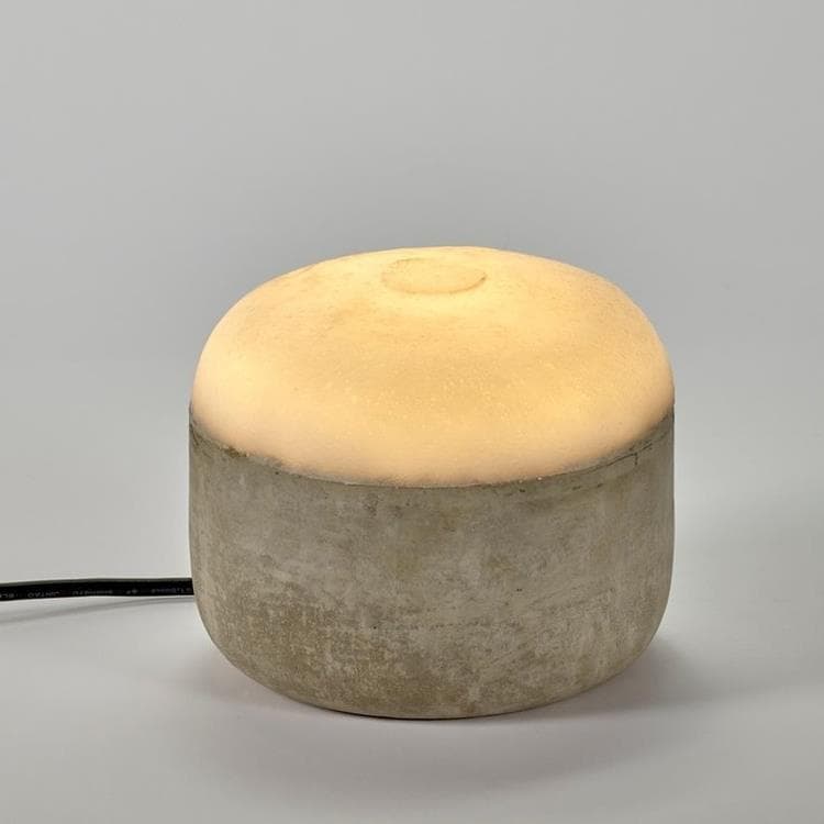 Lampe à poser d'extérieur Béton/Silicone H18cm CONCRETE gris
