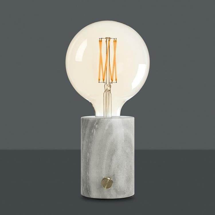 Lampe à poser variateur ampoule LED Globe Filament Marbre H25.5cm ORBIS marbre gris