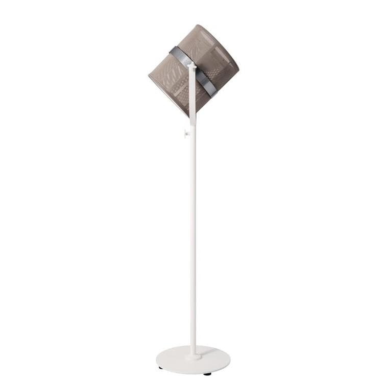 Lampadaire d'extérieur LED solaire Aluminium/Textile outdoor H140-170cm PARIS Blanc/Taupe clair