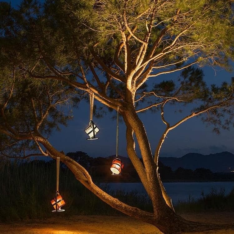 Lampe à poser / Lanterne d'extérieur LED solaire Aluminium/Textile outdoor H36cm PETITE Noir Charbon/Vert jade
