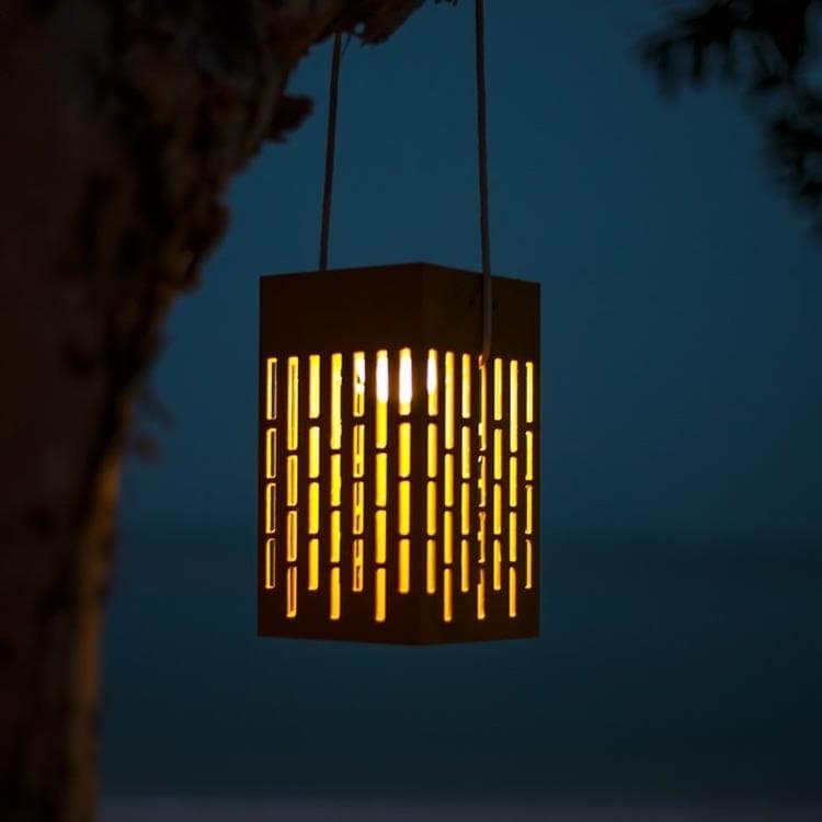 Lanterne d'extérieur LED solaire Aluminium H18.5cm POSE 04 Noir Charbon