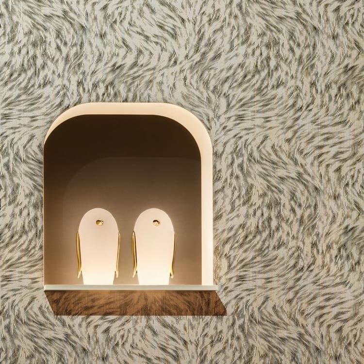 Lampe à poser Pingouin Verre/Porcelaine H33cm PET LIGHTS - NOOT NOOT blanc et doré