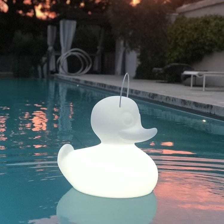 Lampe flottante d'extérieur LED RGB télécommande H54cm DUCK DUCK Blanc