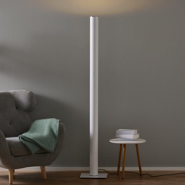 Lampadaire LED colonne H175cm 2700K Application Connectée ILIO Blanc