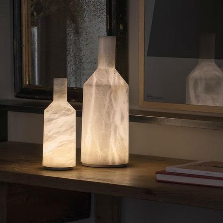 Lampe baladeuse d'extérieur LED rechargeable Albâtre H39cm ALABAST Blanc