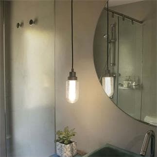 BRUME Suspension LED de salle de bain Métal/Verre H22cm metal noir Faro -  LightOnline