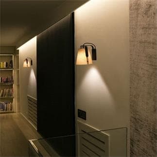 Applique murale lampe intérieur en bois naturel compatible LED E27 42cm