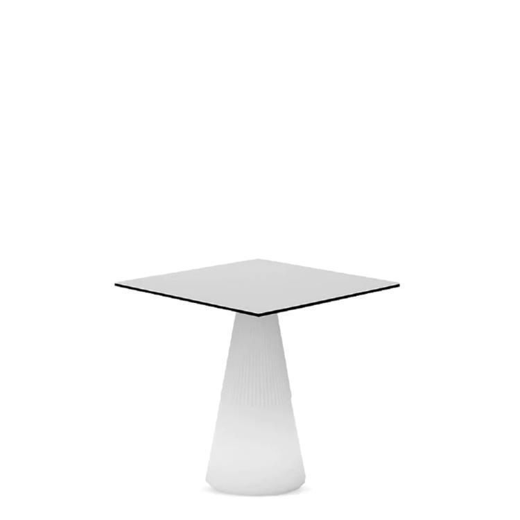 Lot meubles lumineux d'extérieur 1 table Itaca + 2 fauteuils Mallorca Ø60cm ITACA Blanc