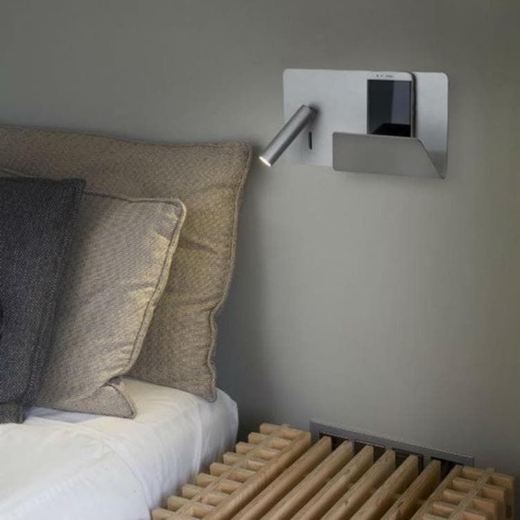 Applique avec port USB Métal gauche L28cm SUAU Blanc