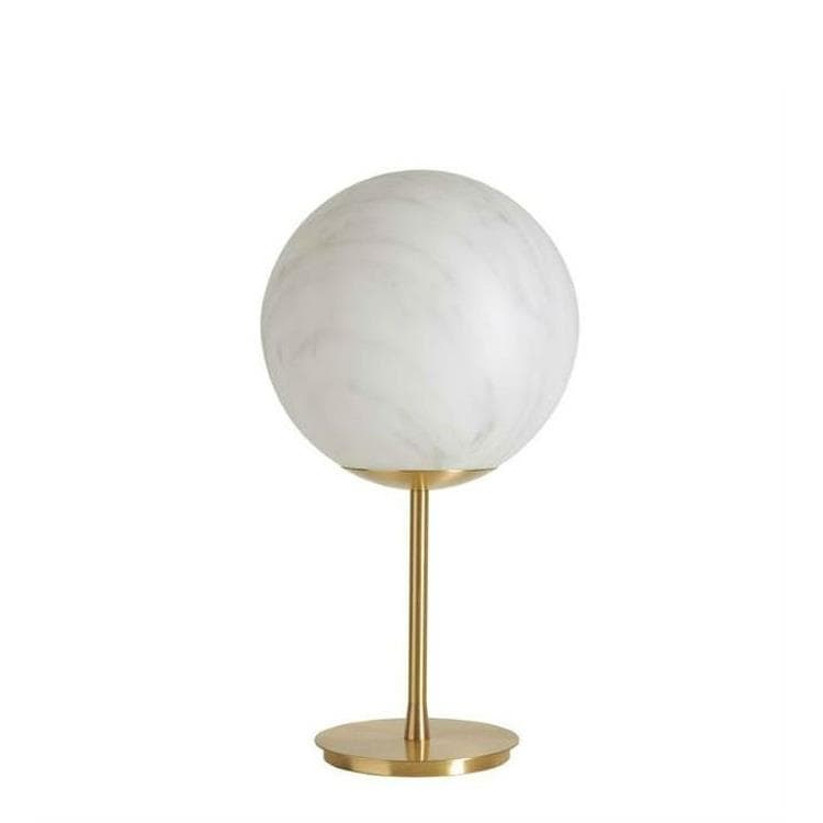 mineral-lampe à poser effet marbre polyéthylène/laiton h55cm