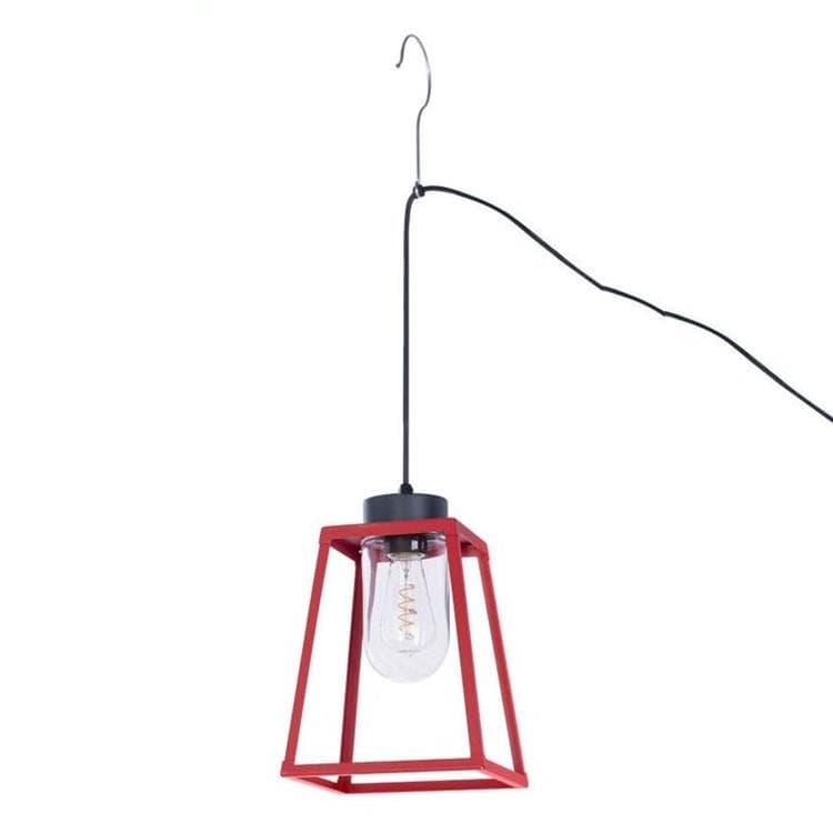 LAMPIOK-Lampe nomade d'extérieur Métal/Verre H34cm Rouge Tomate Roger