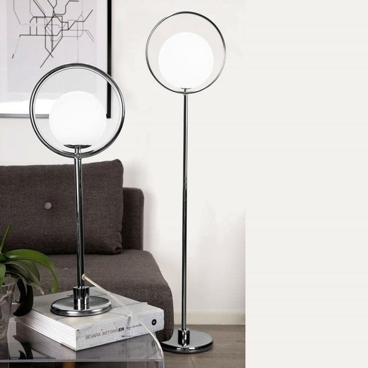 Lampe à poser Métal/Verre H52cm SAINT Chrome Blanc