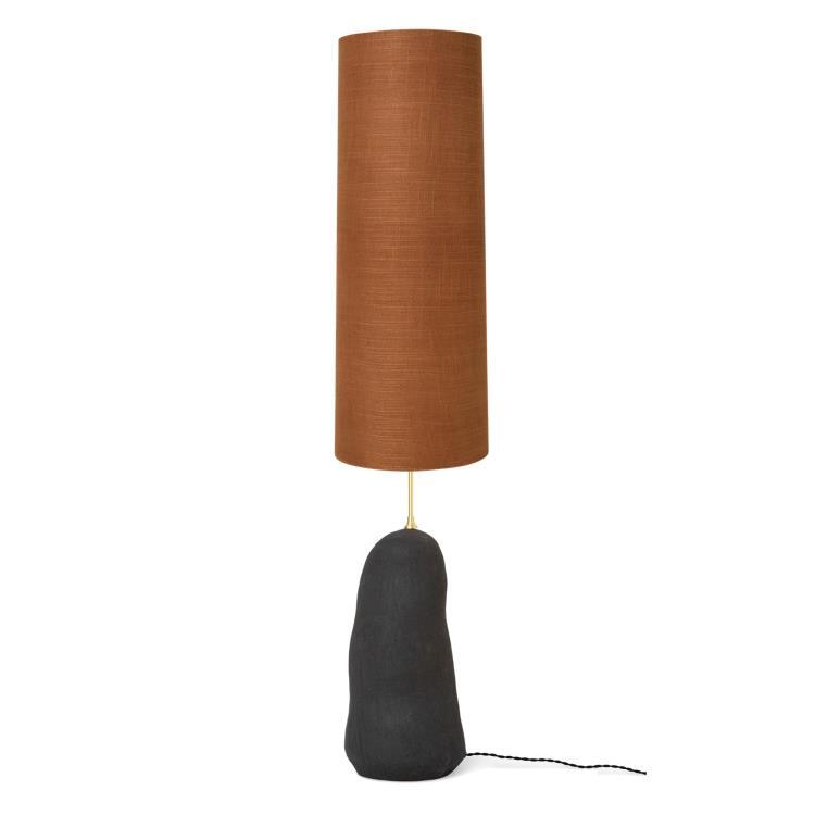 Lampe à poser avec variateur Céramique/Textile H128cm HEBE Noir et Marron