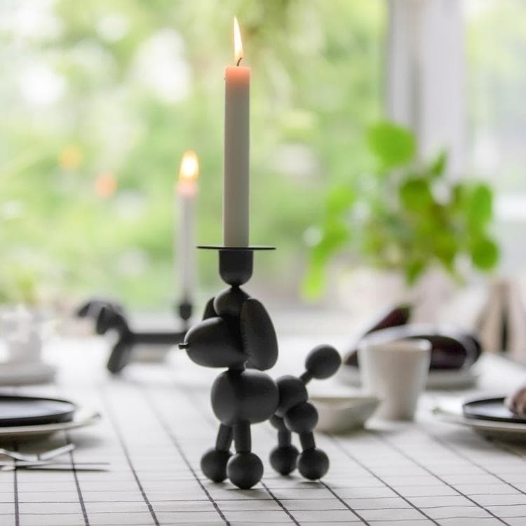 Bougeoir Aluminium H20,5cm CAN DOLLY Anthracite