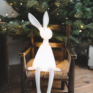 JOSEPH LE LAPIN Lampe Veilleuse Lapin LED H58cm Blanc Rose In April -  LightOnline