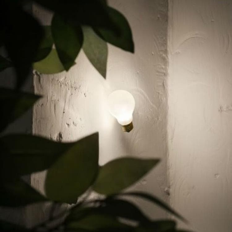 Applique forme Ampoule à encastrer Technopolymère/Métal H15cm IDEA Blanc