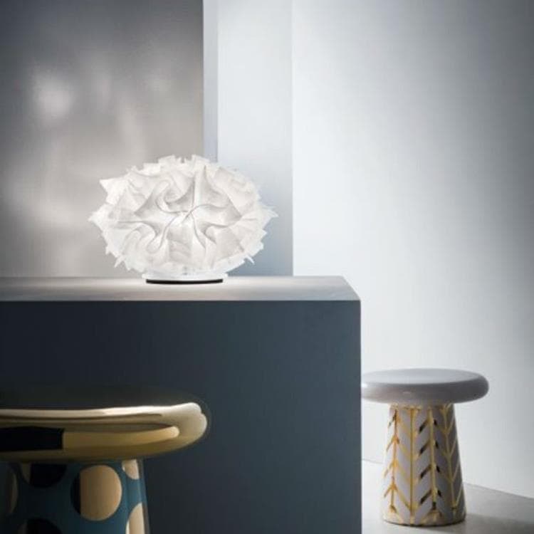 Lampe à poser Opalflex® Ø32cm VELI COUTURE Blanc