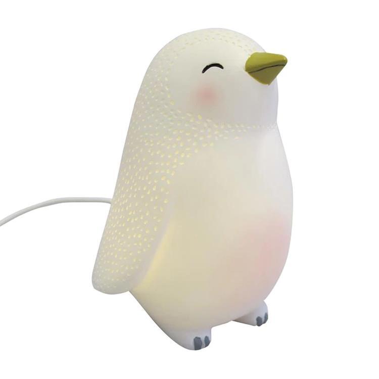 penguin-lampe veilleuse led sans fil pingouin résine h12cm